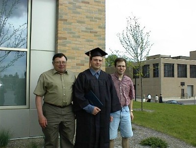Bob Jon and Andy at Jons Graduation 2003