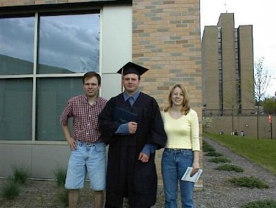 Andy Jon and Sara at Graduation 2003