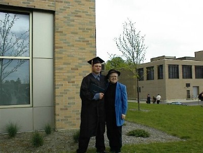 Mother Alicia and Jon at Graduation 2003