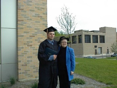 Mother Alicia and Jon at Graduation 2003