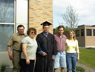 Bob Jules Jon Andy Sara at Jons Graduation 2003